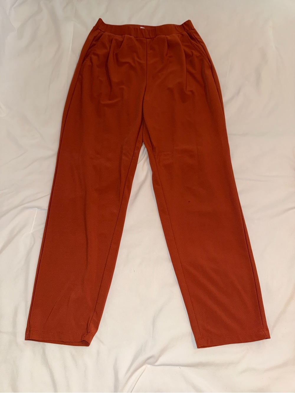 Leith Women's Rust Red Relaxed Work Pants